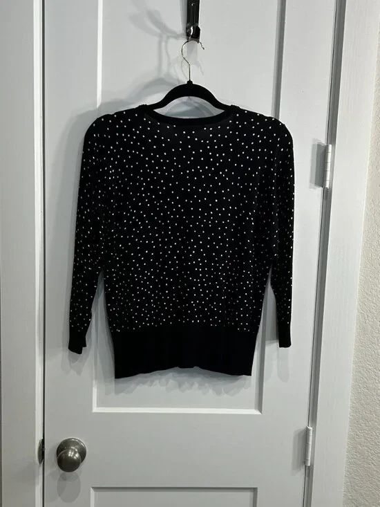 WHBM Cardigan Bundle Lot of 4 – Black White Classics Chevron Stripe Polka Paisle - Picture 8 of 15